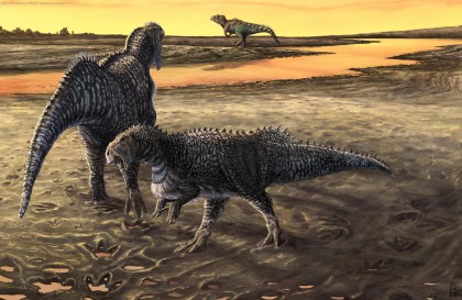 Extravagant Iguanodonts and distant large Theropod