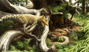 Aquilops americanus a new species of basal ceratopsian dinosaur.