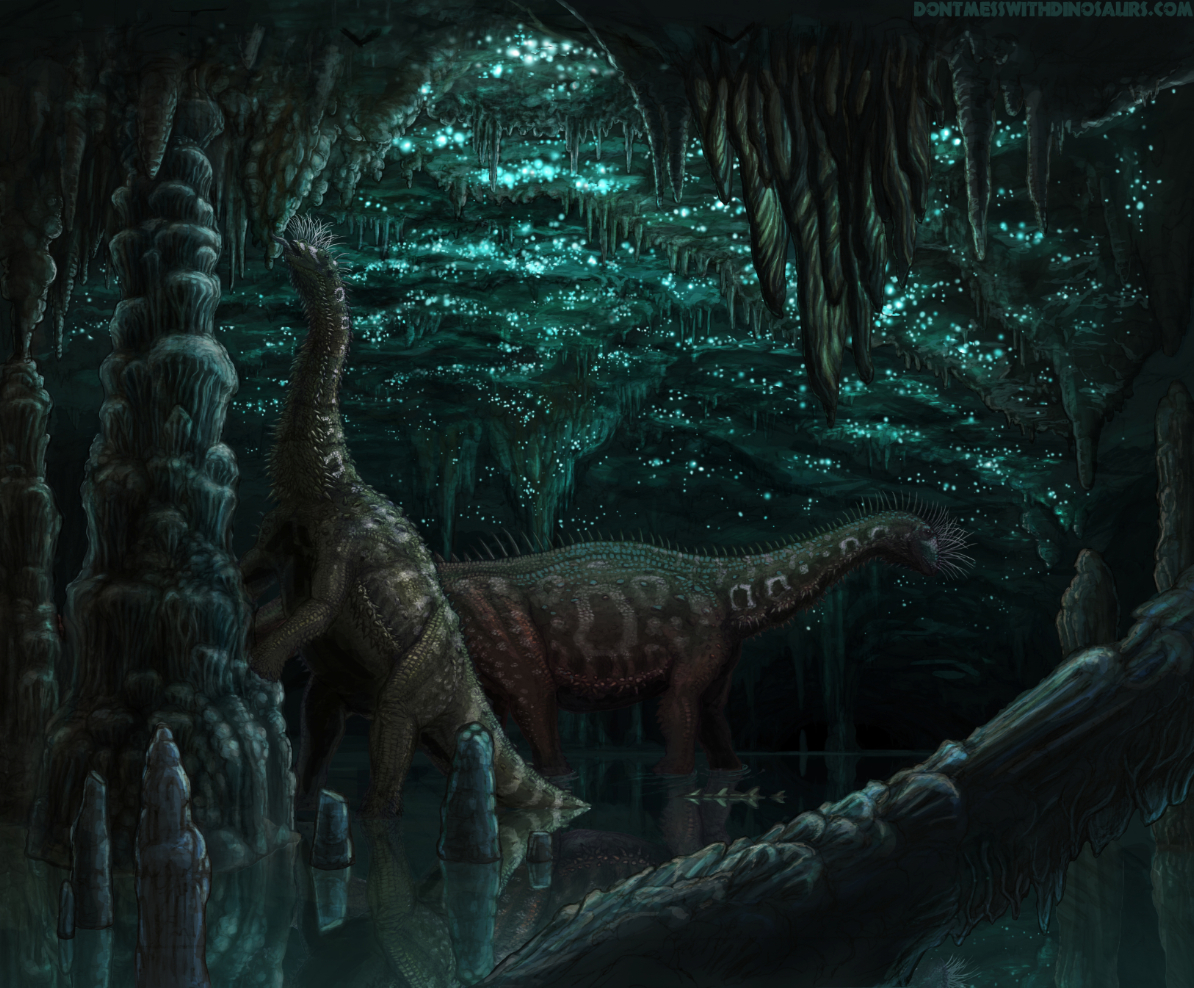 Dinosaurs in a Bio Luminescent Glow worm Cave — Stan Winston School of